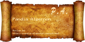 Pandia Algernon névjegykártya